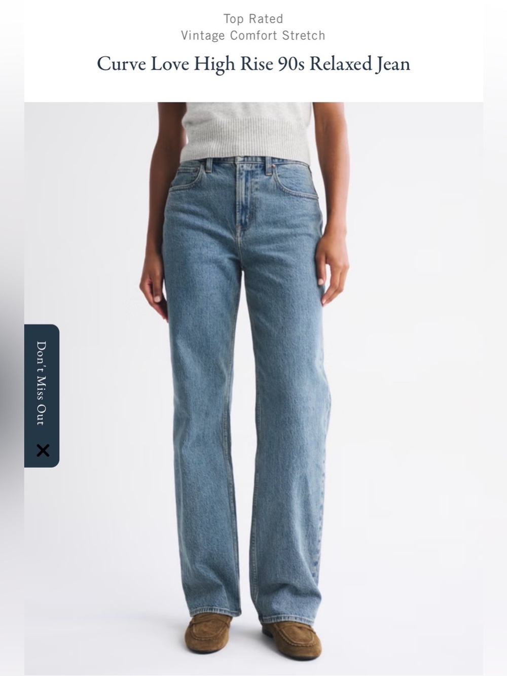 Abercrombie & Fitch Love High Rise 90s Relaxed Jean - Light Blue